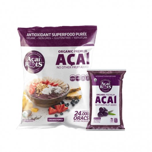 Organic Acai Berry Pulp Pure Unsweetened Frozen Food Related