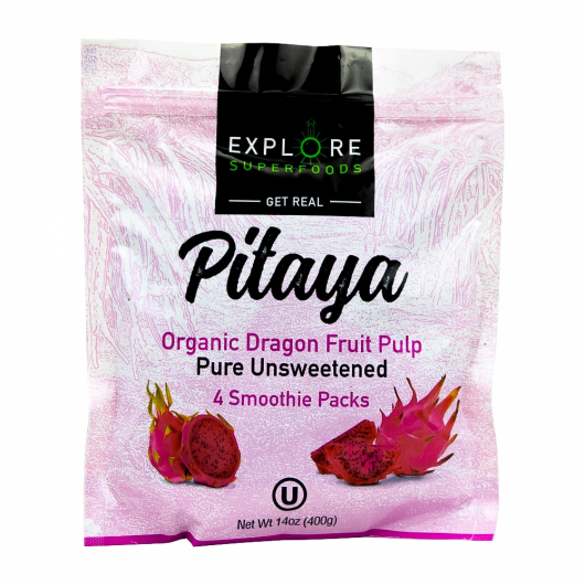 Organic Dragon Fruit Pulp Pure Unsweetened Frozen Food Related San