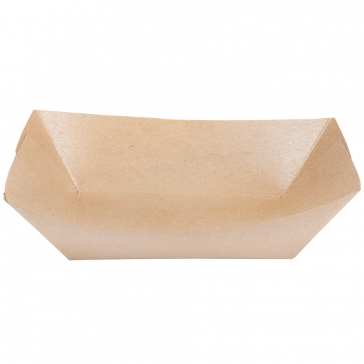 3 lb Grease Resistant Recycled Paper Food Tray