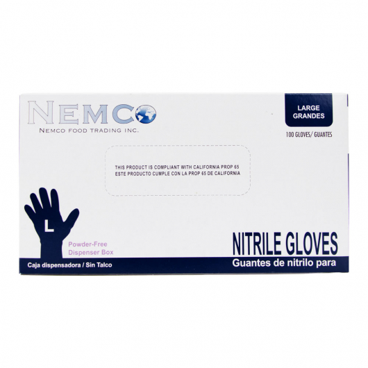 Large Powder Free Blue Nitrile Gloves