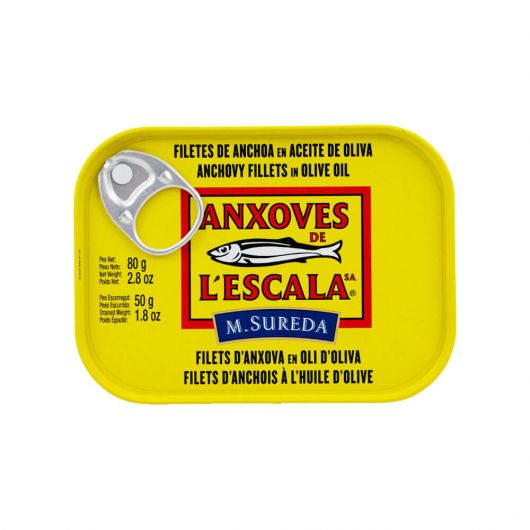 Brown Anchovy Fillets in Olive Oil
