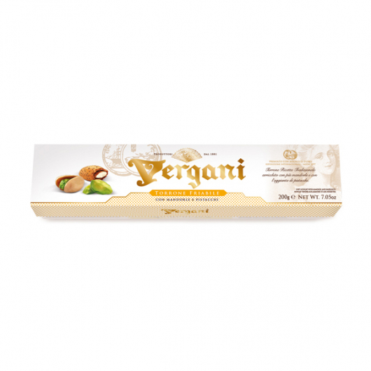 Hard Torrone with Almond and Pistachio