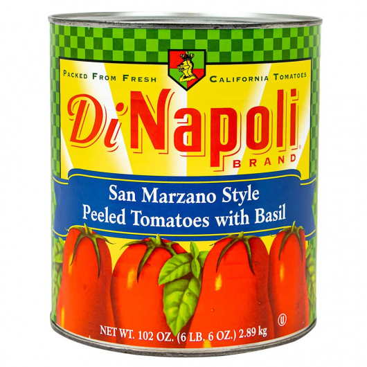 San Marzano Style Whole Peeled Tomatoes with Basil