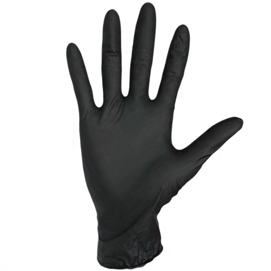 Medium Powder-Free Black Synthetic Gloves