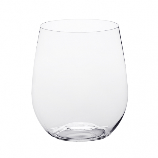 12 oz Clear Plastic Stemless Wine Glass