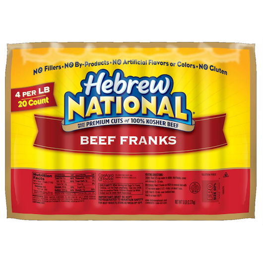 Hebrew National 6" Beef Hot Dogs