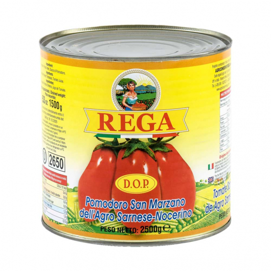 Rega San Marzano DOP Whole Peeled Tomatoes, 2500g