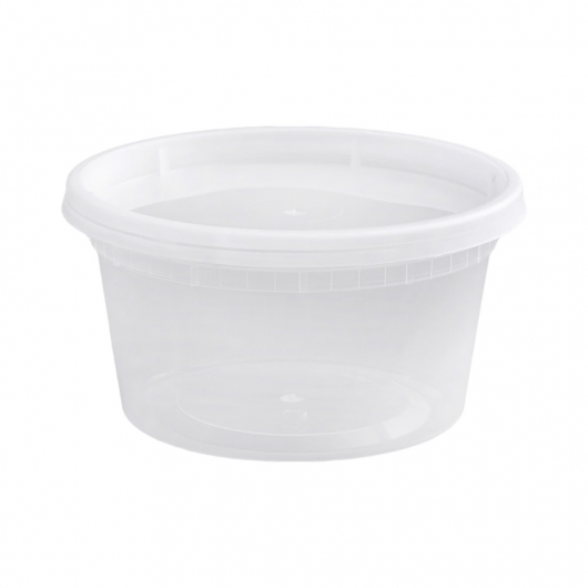 Deli Cups with Lid Clear Plastic 12 oz