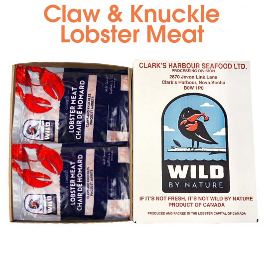 Cooked Lobster Meat - Claw, Knuckle  - Nova Scotia - Case of 6