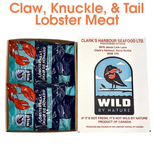 Cooked Lobster Meat - Claw, Knuckle, Tail - Nova Scotia - Case of 6