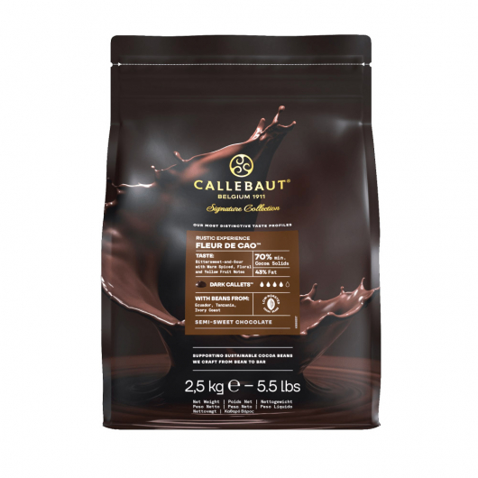 Fleur de Cao Rustic 70% Dark Chocolate Callets