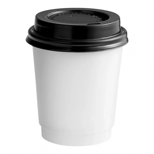 White Paper Hot Cup with Lid 8 oz
