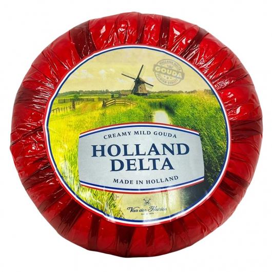 Holland Delta Red Wax Gouda Cheese Wheel