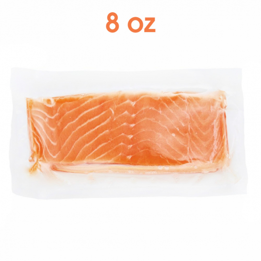 Wild Caught Sockeye Salmon Portions - 8 oz - Boneless, Skin Off - Alaska