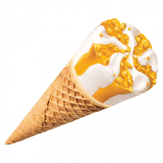 Mango Gelato in Waffle Cone