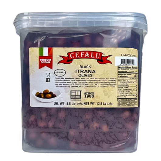 Itrana Gaeta Black Olives in Brine - with Pits