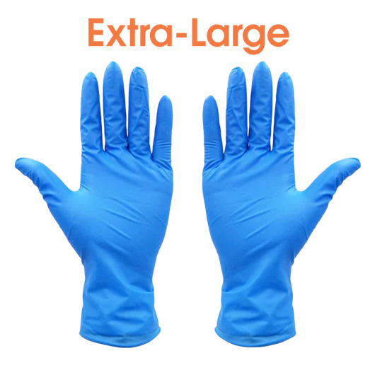 Extra Large Powder Free Blue Nitrile Gloves