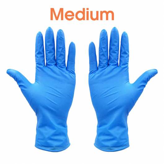 Medium Powder Free Blue Nitrile Gloves