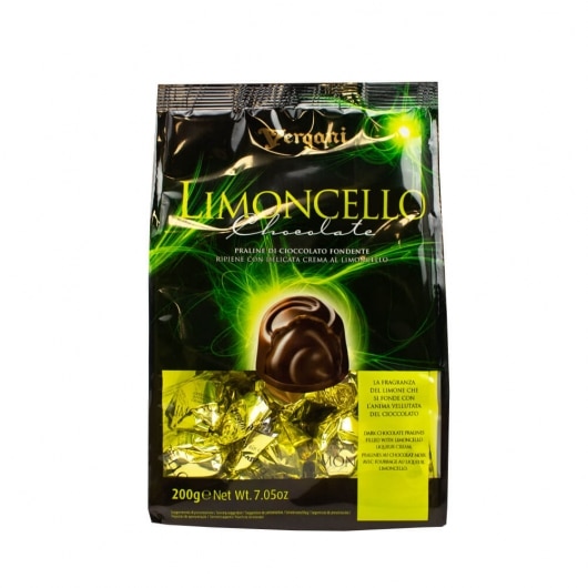 Dark Chocolate Truffles Filled with Limoncello Cream