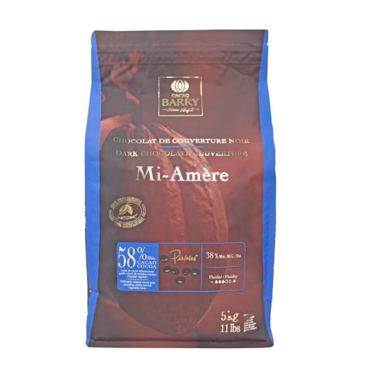 Cacao Barry Mi-Amere 58% Dark Chocolate Pistoles