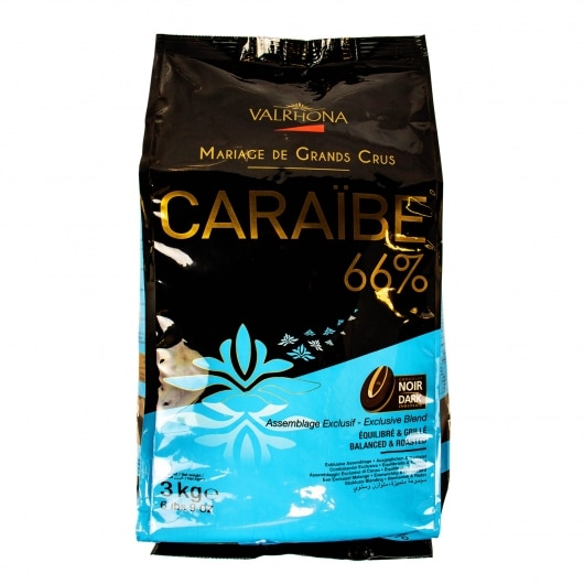 Valrhona Caraibe 66% Dark Chocolate Feves