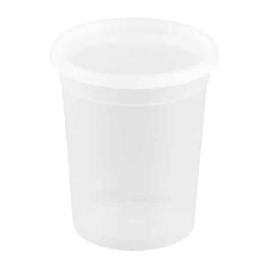 Deli Cups with Lid Clear Plastic 32 oz