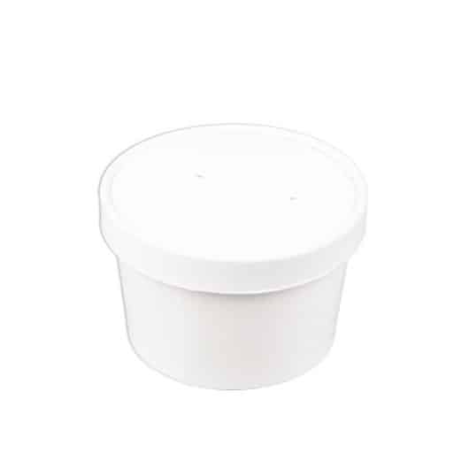 White 8 oz Paper Soup Cup with Vented Lid by Choice