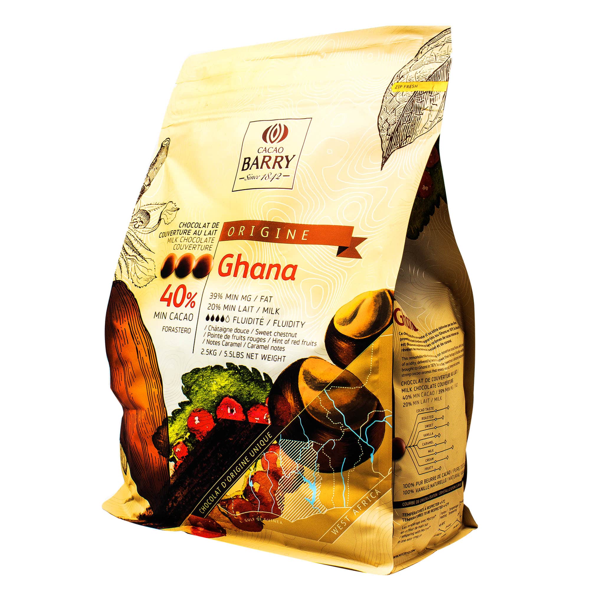 Cacao Barry Ghana Origin Rare 40 Milk Chocolate Pistoles Food Related