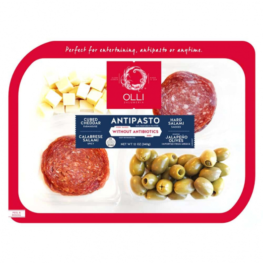Antipasto with Jalapeno Olives, Cheddar, & Hard Salami Calabrese