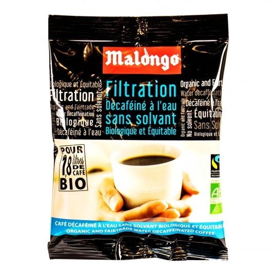 Decaf Fair Trade Organic Coffee Ground for Drip by Malongo