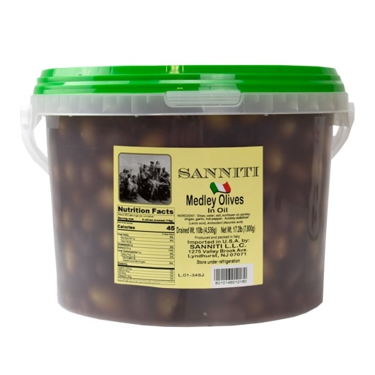Olive Medley in Oil With Pits