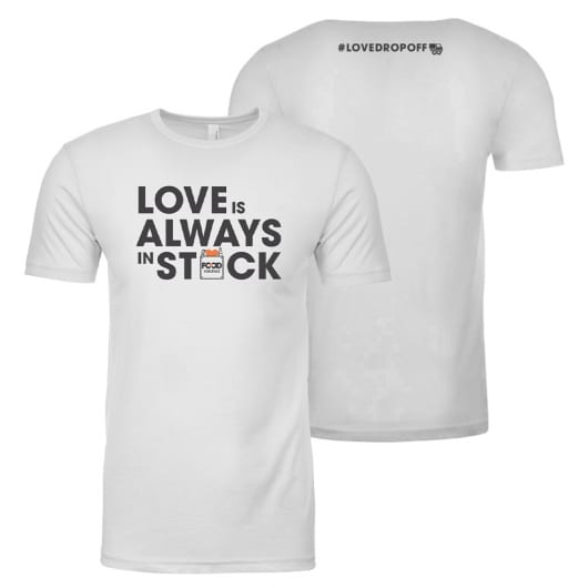 Food Related Love is Always in Stock White T-Shirt