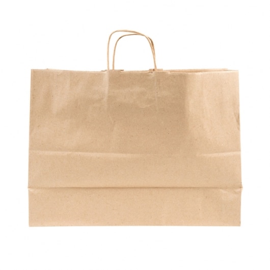 Brown Paper Bag Tote with Handles 16" x 6" x 12"