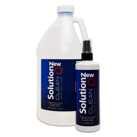 Hand Sanitizing Spray Gallon with 12 oz Refill Bottle by New Solutionz