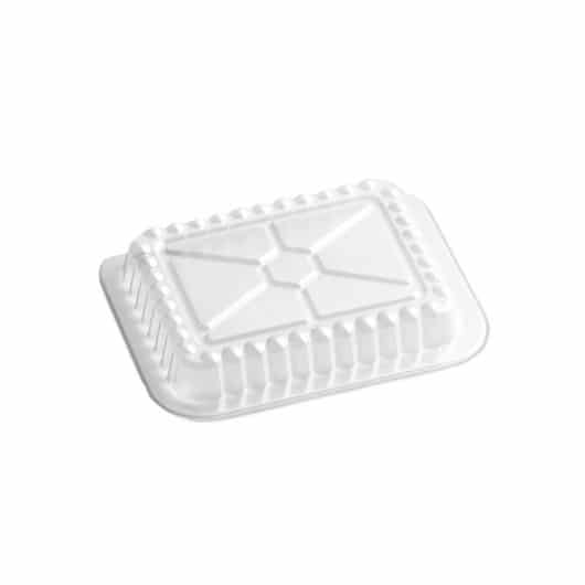 Oblong Dome Lid Clear Plastic 1 lb