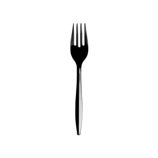 Medium Weight Black Plastic Forks