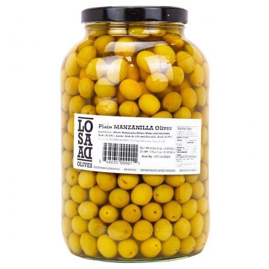 Manzanilla Olives with Pits in Brine