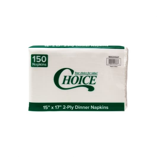 2-Ply White Dinner Napkins