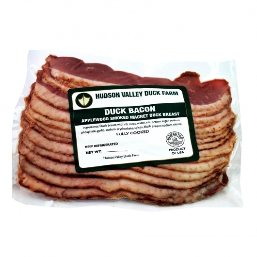 Duck Bacon Cooked and Sliced