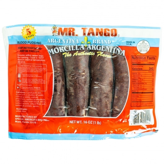 Morcilla Argentina Blood Sausage Links Frozen