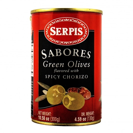 Manzanilla Green Olives Stuffed with Spicy Chorizo in Brine