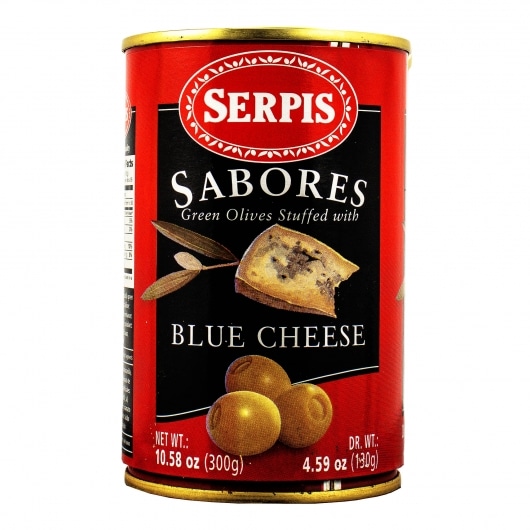 Manzanilla Green Olives Stuffed with Blue Cheese in Brine