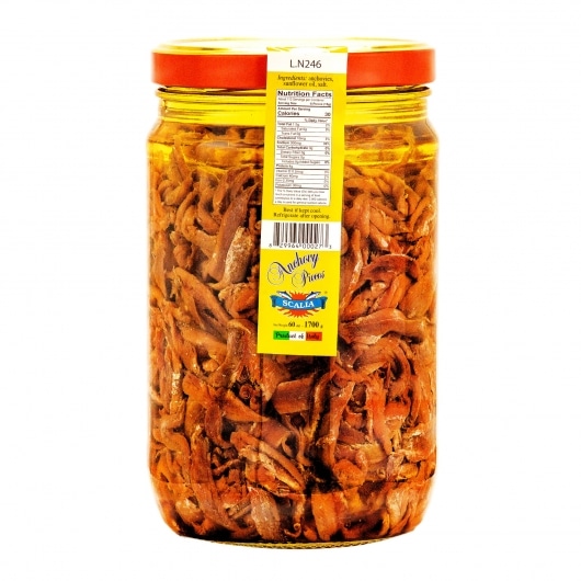 Brown Anchovy Pieces in Sunflower Oil