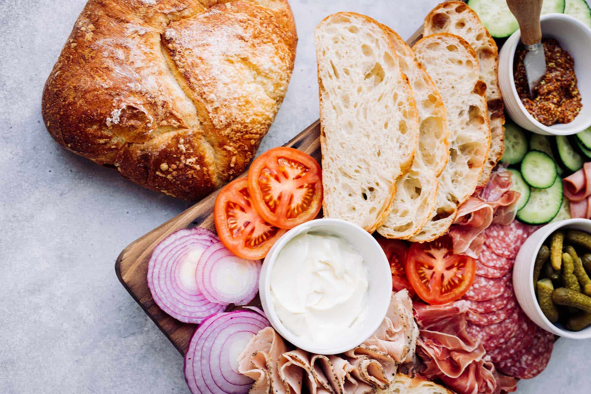 Tribeca Oven baked bread and sandwich board